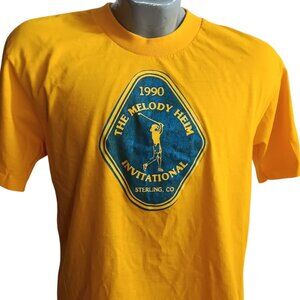 Vintage Mens T-shirt Medium Single Stitch  90s 1990 STERLING COLORADO Golf